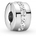 Bedelarmbandje voor vrouwen Pandora CLEAR SPARKLING ROW CLIP