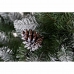 Коледно дърво DKD Home Decor Бял Червен Зелен PVC Ананаси Снежен 125 x 125 x 210 cm