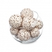 Conjunto de bolas decorativas Castanho Branco (12 Unidades)