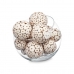 Set of Decorative Balls Maro Alb (12 Unități)