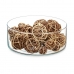 Set of Decorative Balls Brun Hvit (12 enheter)