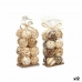 Set of Decorative Balls Balts Brūns (12 gb.)