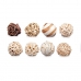 Set of Decorative Balls Vit Brun (12 antal)