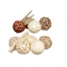 Set of Decorative Balls Hvit Brun (12 enheter)