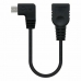 Кабел USB 2.0 A към USB B NANOCABLE CABLE USB 2.0 OTG ACODADO, TIPO MICRO B/M-A/H, NEGRO, 15 CM 15 cm Черен Мъжки/Женски