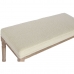 Banqueta Home ESPRIT Branco Natural Poliéster Madeira da borracha 100 x 38 x 43 cm