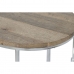 Set of 3 tables Home ESPRIT Ruskea Hopeinen Luonnollinen Teräs Mangopuu 49,5 x 49,5 x 62 cm