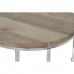 Set van 3 tafels Home ESPRIT Bruin Zilverkleurig Natuurlijk Staal Mangohout 49,5 x 49,5 x 62 cm