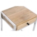 Jeu de 2 tables Home ESPRIT Marron Argenté Naturel Acier Bois de manguier 45,5 x 41 x 66,5 cm