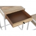 Set van 2 tafels Home ESPRIT Bruin Zilverkleurig Natuurlijk Staal Mangohout 45,5 x 41 x 66,5 cm