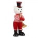 Figura Decorativa Oso Trompeta Blanco Negro Rojo Poliestireno 19 x 62 x 27 cm