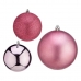 Bola de Natal Ø 10 cm 6 Unidades Cor de Rosa Plástico