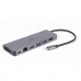 USB-C Hub GEMBIRD A-CM-COMBO5-05 5 i 1 Sølv 100 W