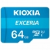 Carte Mémoire Micro SD avec Adaptateur Kioxia Exceria 64 GB UHS-I Cours 10 Bleu