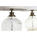 Lampă de masă Home ESPRIT Alb Bej Metal Geam 38 x 38 x 54 cm (2 Unități)