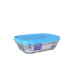 Lancheira Retangular com Tampa Duralex Freshbox Azul 400 ml