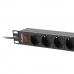 Stopcontactenstrip 9 Tomas met Interruptor Lanberg PDU-09F-0300-BK 220-250 V 16 A 4000 W