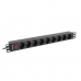 Forgrener - 9 Kontakter med Svitsj Lanberg PDU-09F-0300-BK 220-250 V 16 A 4000 W