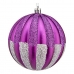 Bolas de Navidad Ø 10 cm 6 Unidades Morado Plateado PVC