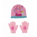 Gorro e Luvas Peppa Pig Cosy corner Cor de Rosa