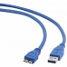 Καλώδιο USB 3.0 A σε Micro USB B GEMBIRD CCP-mUSB3-AMBM-0.5M (0,5 m) Μπλε 50 cm