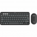 Tastatur mit Drahtloser Maus Logitech Pebble 2 Combo Qwerty Spanisch Schwarz Grau Graphit