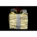 Set decoratieve dozen DKD Home Decor LED Wit Rood Groen Zilverkleurig 25 x 25 x 30 cm (3 Onderdelen)