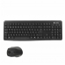 clavier et souris CoolBox COO-KTR-02W Espagnol Qwerty Sans fil Noir Espagnol QWERTY