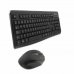 clavier et souris CoolBox COO-KTR-02W Espagnol Qwerty Sans fil Noir Espagnol QWERTY