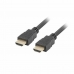 HDMI Kábel Lanberg CA-HDMI-11CC-0018-BK Fekete 1,8 m 4K Ultra HD Apa (Csatlakozó)/Apa (Csatlakozó)