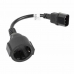 Power Cord Lanberg CA-C14E-10CC-0018-BK Black 20 cm