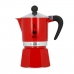 Итальянская Kофеварка Bialetti Rainbow 6 Чашки Красный Металл Алюминий 240 ml 300 ml