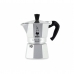 Italienische Kaffeemaschine Bialetti Moka Express Silberfarben Aluminium Metall 60 ml 1 Tasse