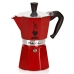 Italienische Kaffeemaschine Bialetti Moka Express Rot Aluminium 6 Tassen