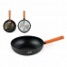 Pánev Wok Quttin Gastro Černý Oranžový 47 x 29 x 8 cm (6 kusů)