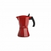 Italiaanse Koffiepot JATA HCAF2006 Rood Aluminium (6 Kopjes)