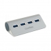 Hub USB CoolBox COO-HU4ALU3 Aluminiu (4 Porturi)