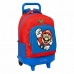 Mochila Escolar com Rodas Super Mario Vermelho Azul (33 x 45 x 22 cm)