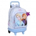 Mochila Escolar com Rodas Frozen Believe Lilás 33 X 45 X 22 cm