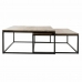 Set of 2 tables DKD Home Decor Ruskea Musta 90 x 90 x 40 cm