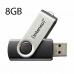 Memória USB INTENSO 3503460 8 GB Preto Preto/Prateado 8 GB