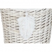 Cesto para la Ropa Sucia Home ESPRIT Crema Natural 3 Piezas 45 x 45 x 55 cm