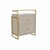 Sivupöytä DKD Home Decor Beige Kullattu Metalli Kristalli 60 x 35 x 75 cm