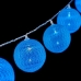 Wreath of LED Balls Ø 6 cm Blue 2 m