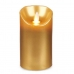 LED Candle Golden 8 x 8 x 15 cm (12 Units)