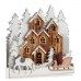 Figura Decorativa Leve Povoação Branco Castanho Madeira 44 x 44,5 x 6 cm (4 Unidades)