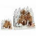 Figura Decorativa Leve Povoação Branco Castanho Madeira 44 x 44,5 x 6 cm (4 Unidades)