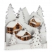 Figura Decorativa Leve Povoação Branco Castanho Madeira 44 x 48 x 7,5 cm (4 Unidades)