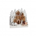 Декоративна фигурка Бял Кафяв Дървен Селище 44 x 44,5 x 6 cm Коледа
