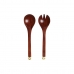 Ustensiles de cuisine Home ESPRIT Aluminium Acacia 32 x 8 x 2 cm